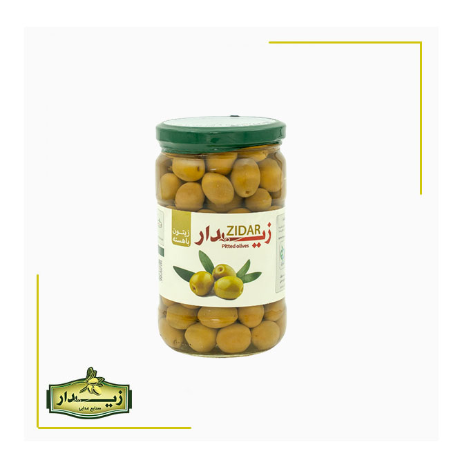 زیتون شیشه ای با هسته زیدار
